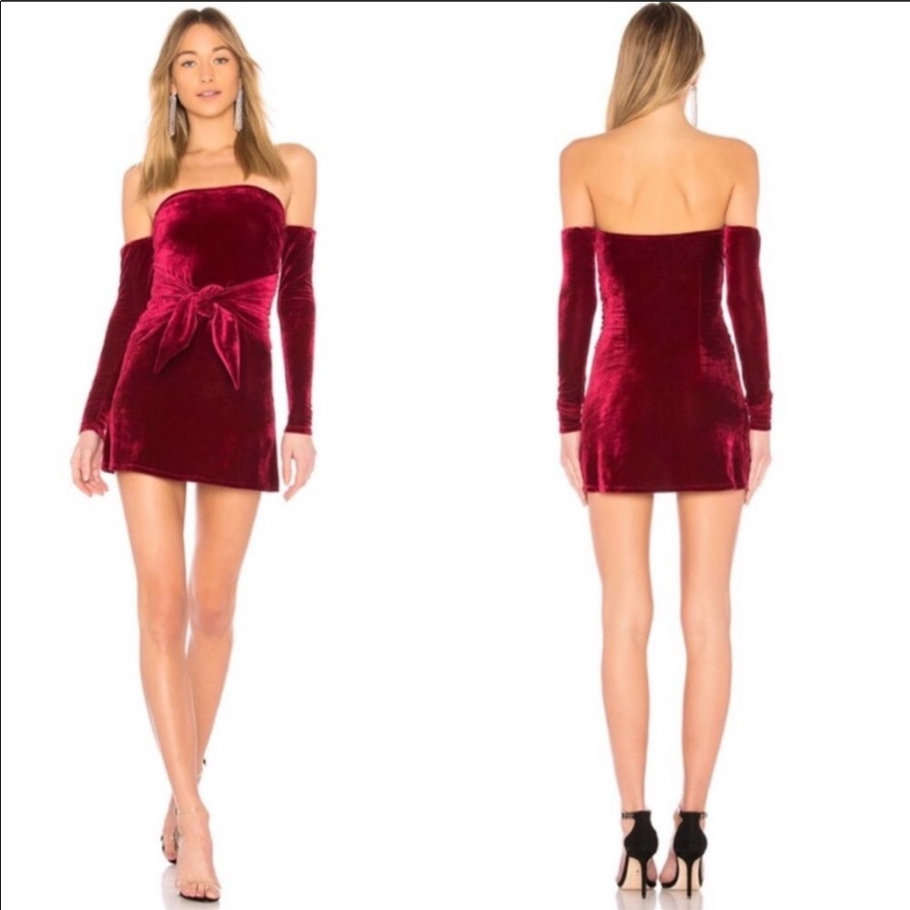 Lovers and friends red velvet dress